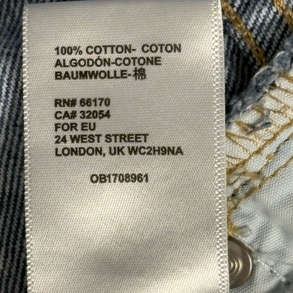 BDG Urban Outfitters Cropped Taper Barrel Jeans High Rise Raw Hem 100% Cotton - Picture 9 of 10